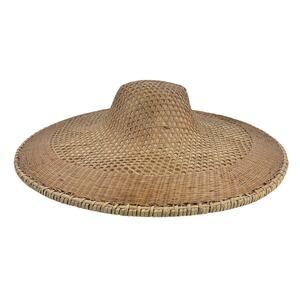 Vintage Wide-Brim Woven Straw Rattan Sun Hat Oversized Beach Chaoching Products